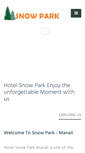 Mobile Screenshot of hotelsnowparkmanali.com